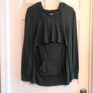 Dark Green Maternity Nursing Tunic